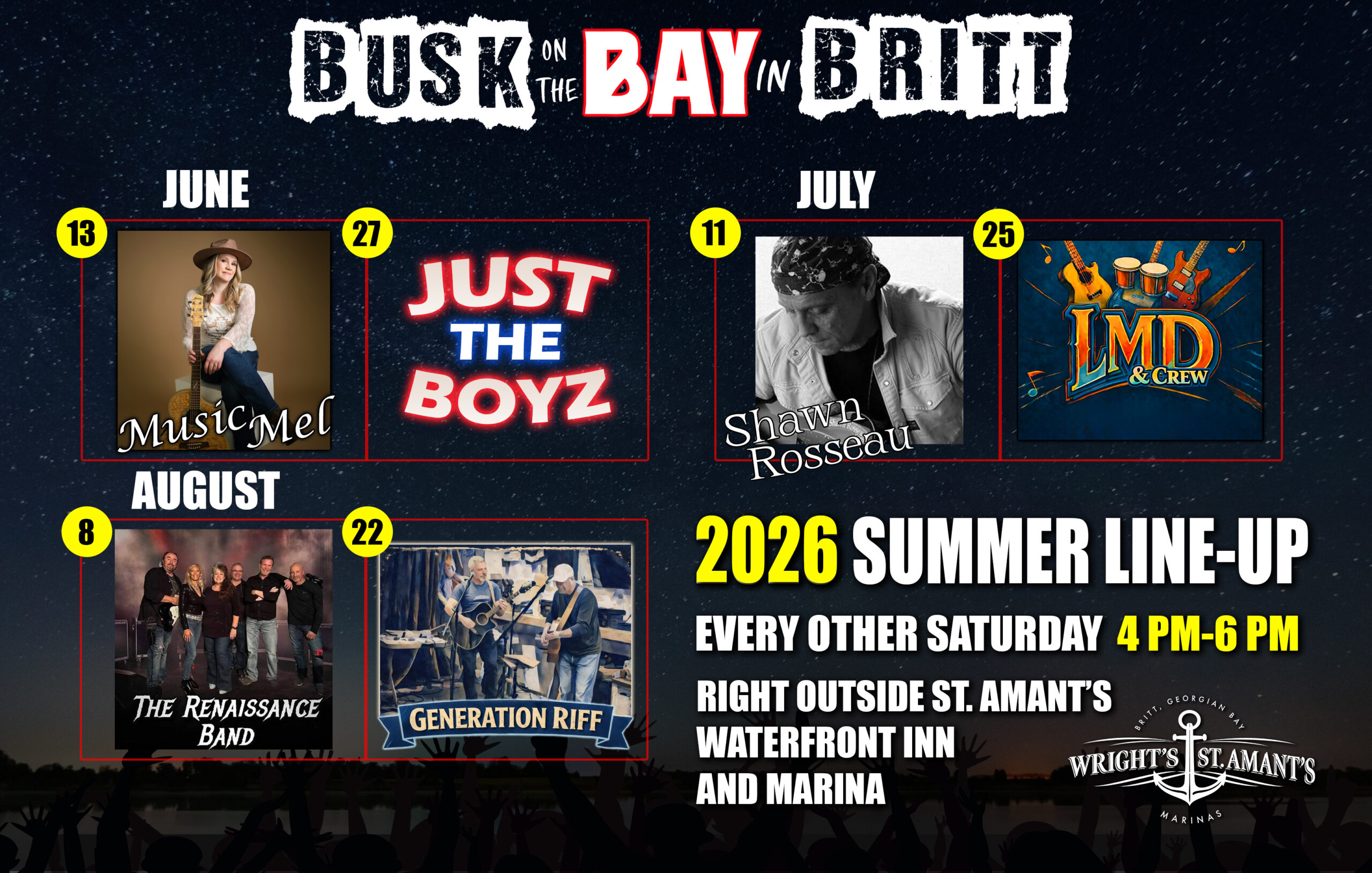 Busk on the Bay in Britt 2026